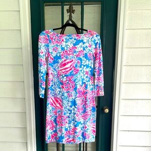 Lilly Pulitzer Bay Blue Pop Pop Sophie Dress size xs